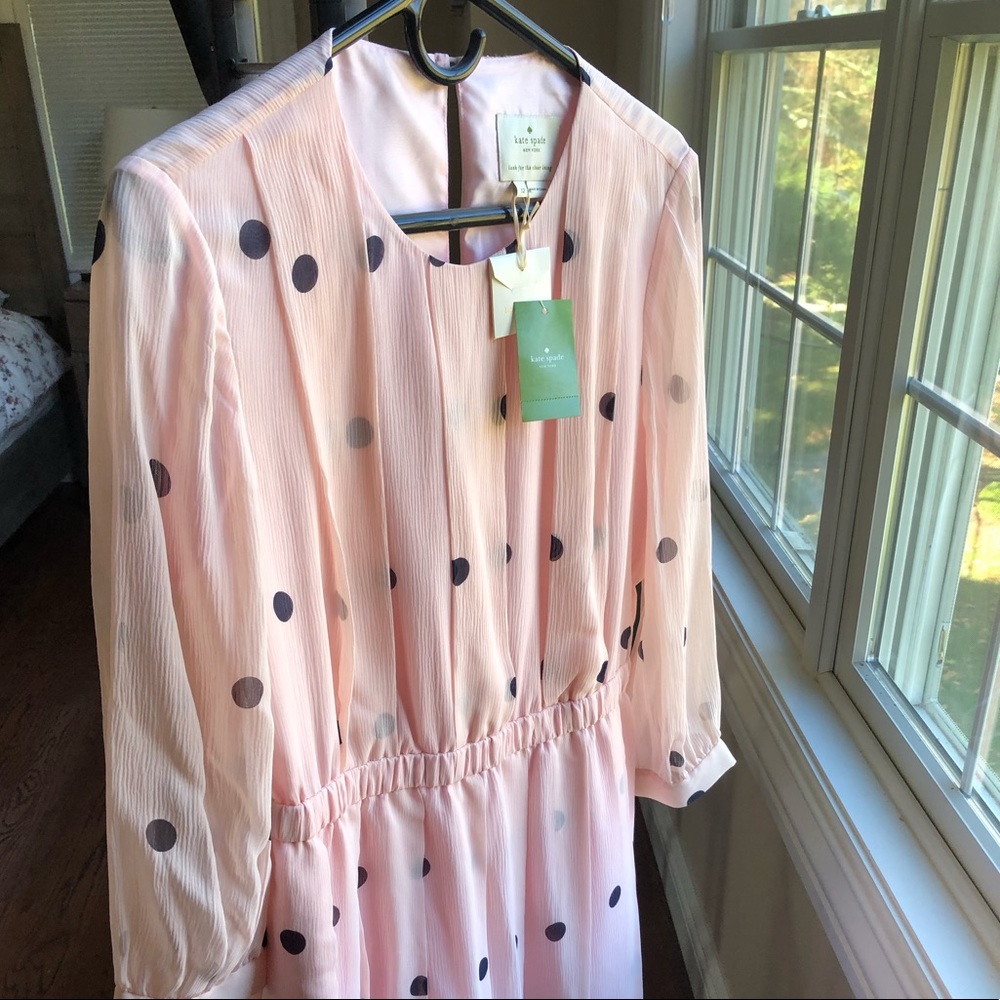 NWT Kate Spade ‘Tiny spotlight' pleated silk dress - Picture 4 of 4